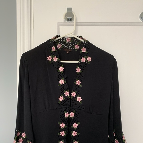 Tocca embroidered 100% Silk jacket Size 10 - Picture 2 of 8